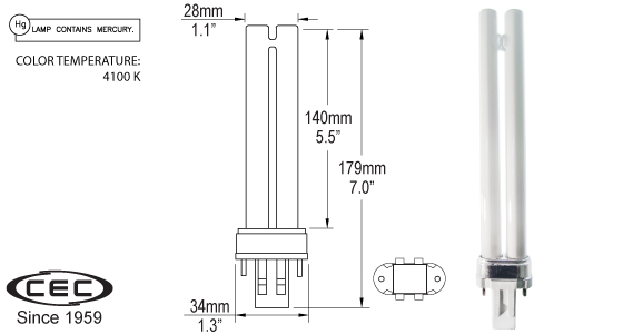 Med Bi-Pin Fluorescent Lamps, pl1341