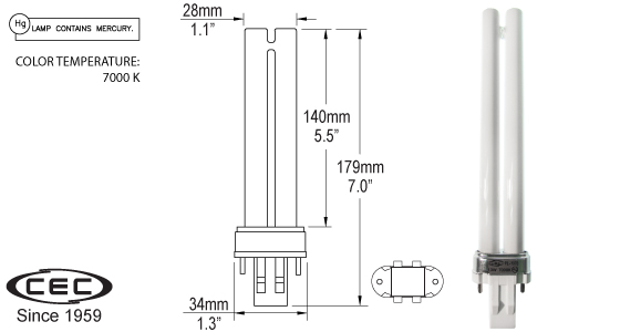 Med Bi-Pin Fluorescent Lamps, pl1370