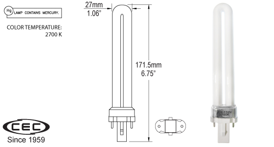 Med Bi-Pin Fluorescent Lamps, PL927