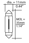All Festoon Cap, T-3 1/2 Bulbs