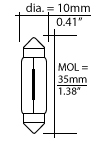 All Festoon Cap, T-3 1/4 Bulbs