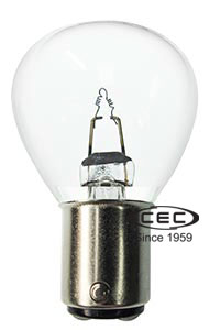 Bulbs 120 V 7 W E12 Base CEC Industries #7C7/TA/120V Amber Box of 10 
