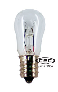 S-6 shape 6 W CEC Industries #6S-6 120V Bulbs E12 Base Box of 10 120 V 